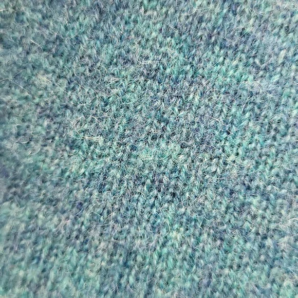 Ellen Tracy 100% Cashmere Crewneck Sweater - Heathered Turquoise Blue - S - Picture 4 of 4